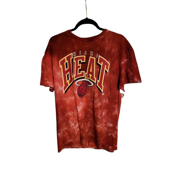 Men's Miami Heat '47 Red Vintage Tie Dye Tubular T-Shirt Men's Size Large NWT - Picture 3 of 10
